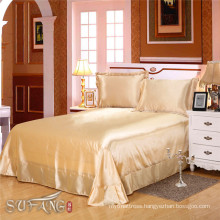 Hotel design bedding sets / luxury south africa satin tencel silk touch beige bedding
